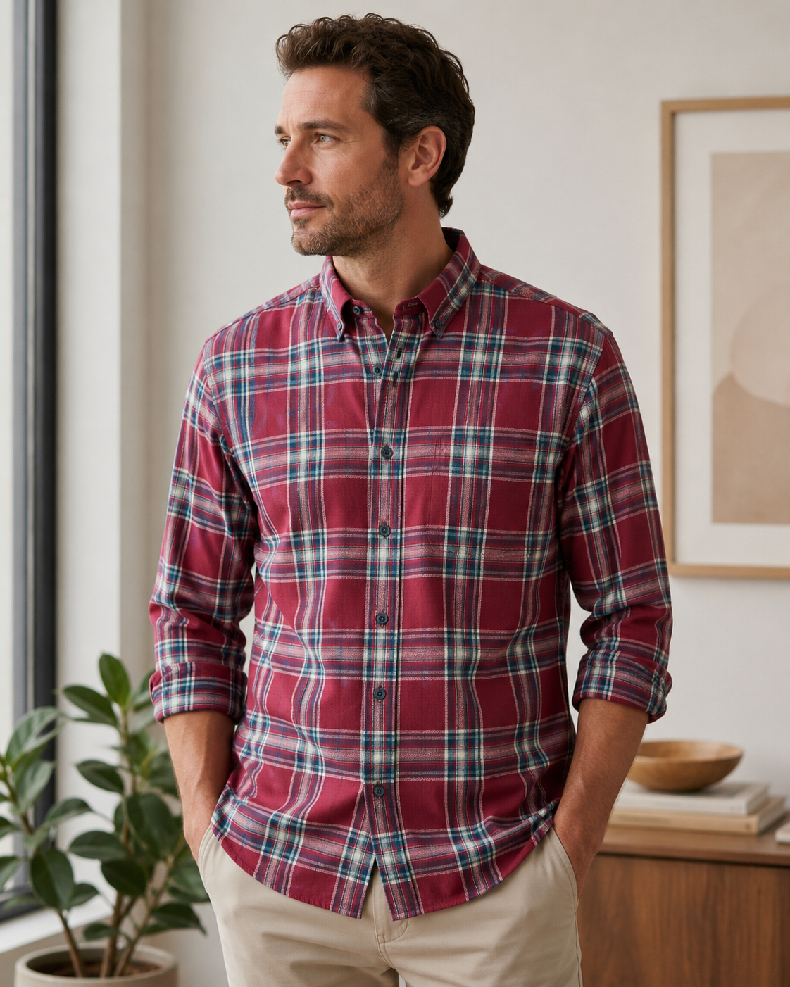 City Flannel - Garnet Thomas Plaid