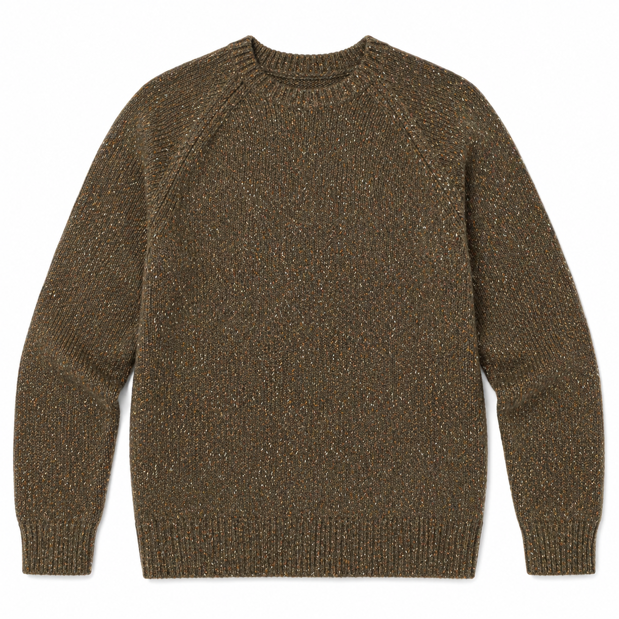 Crewneck Sweater - Olive Multi