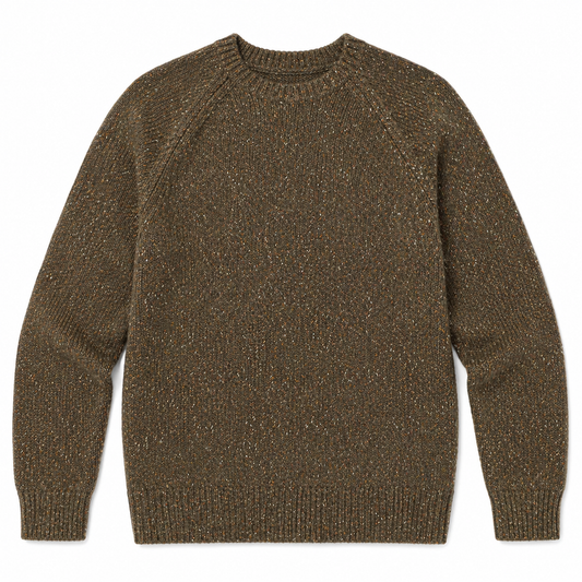Crewneck Sweater - Olive Multi