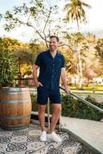 Load image into Gallery viewer, Palma Navy Diamond Geo Shorts
