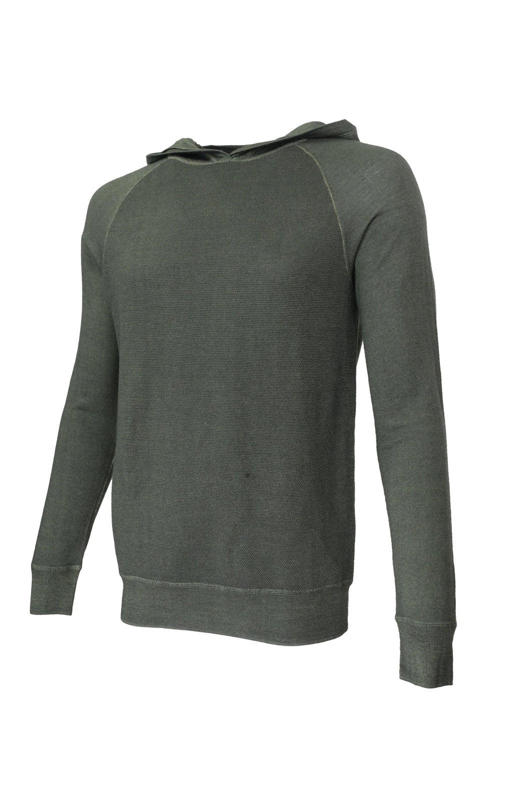 Newbury Merino Hooded Sweater  - Olive