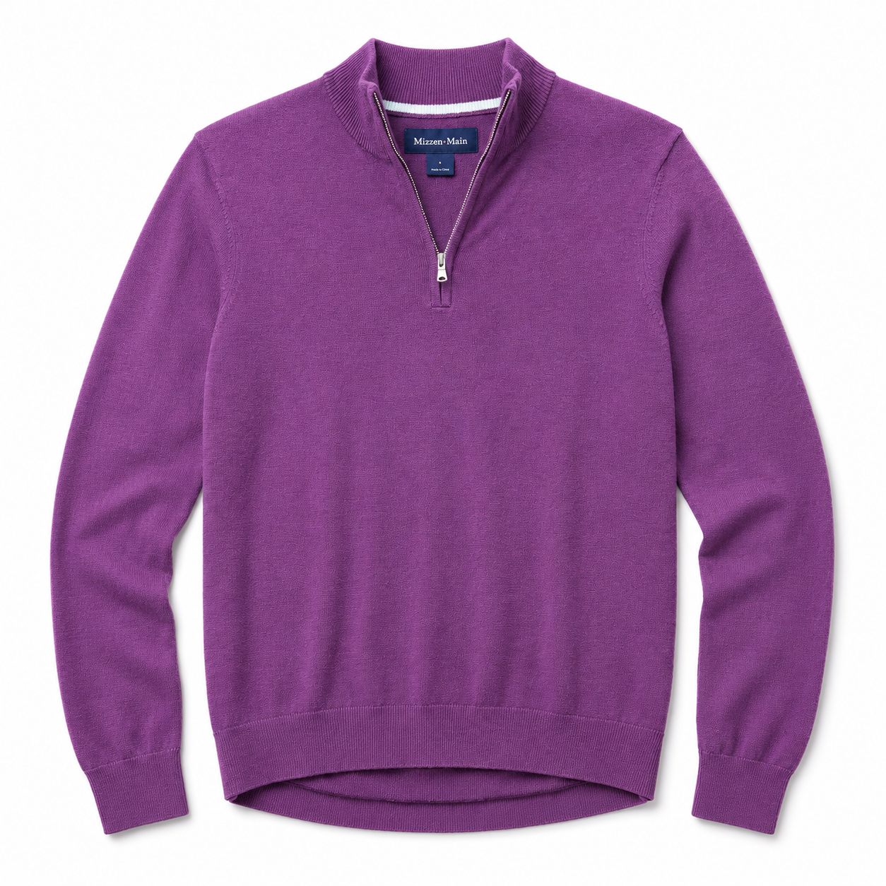 Heritage Quarter Zip Sweater - Eggplant