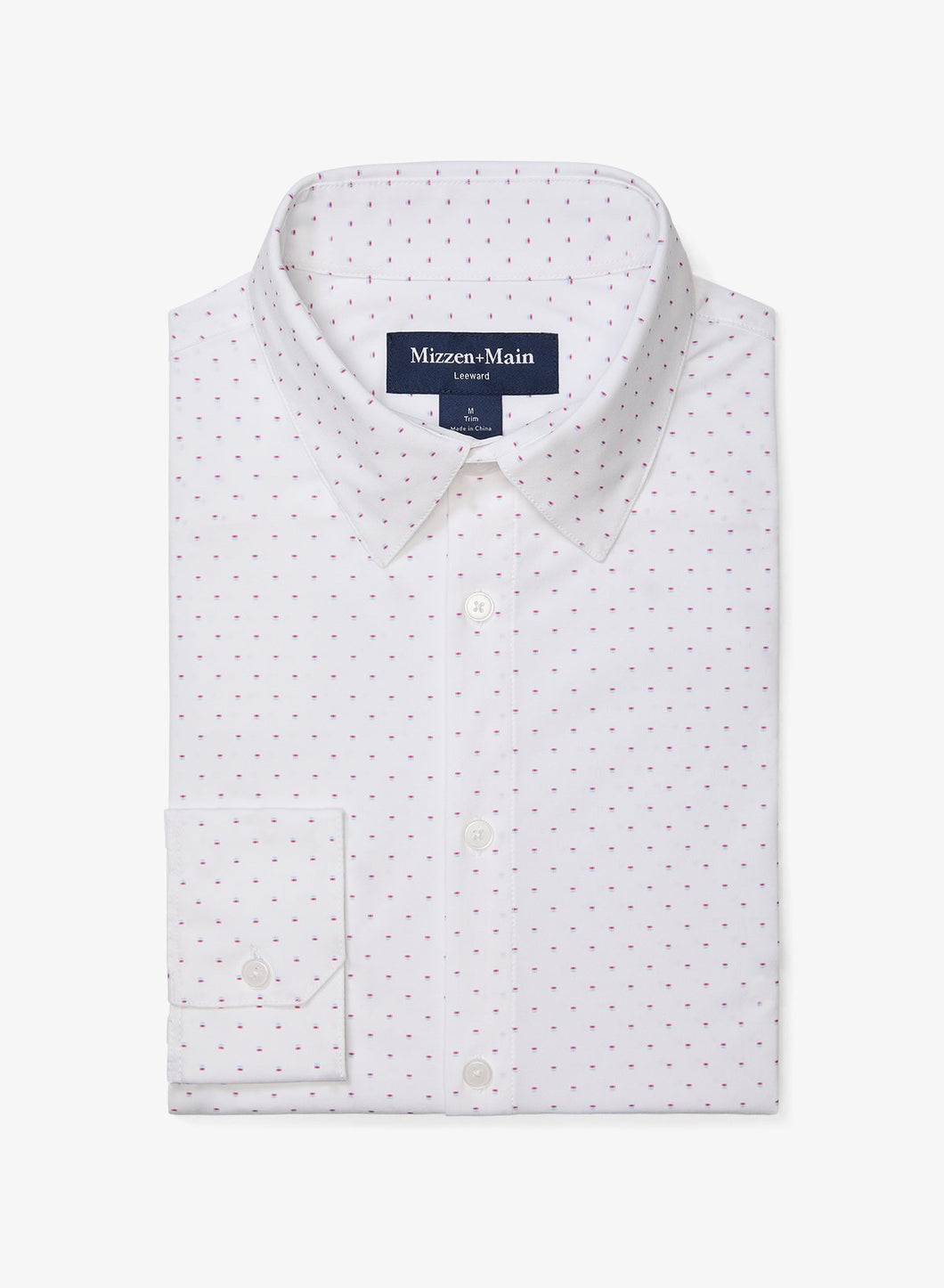 Leeward Dress Shirt - White Stacked Geo