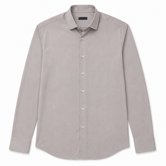 Apex Dark Brown Birdseye Long Sleeve Shirt