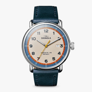 The Canfield Model C56 43mm Bright Red and Blue
