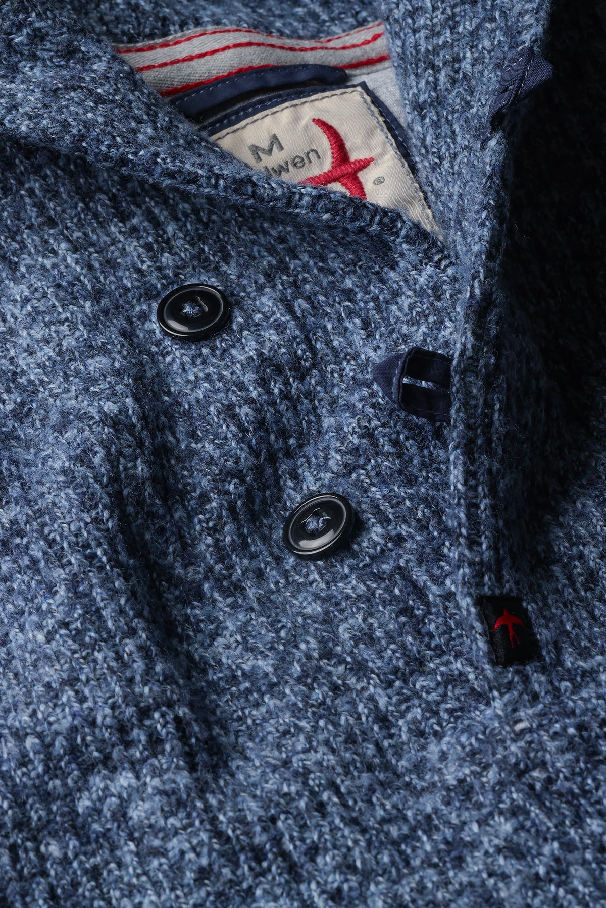 Ridge Twist Shawl - Dark Blue Marl