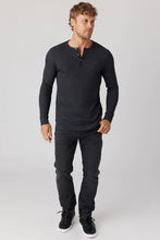 Load image into Gallery viewer, Thermal Long Sleeve Henley - Black
