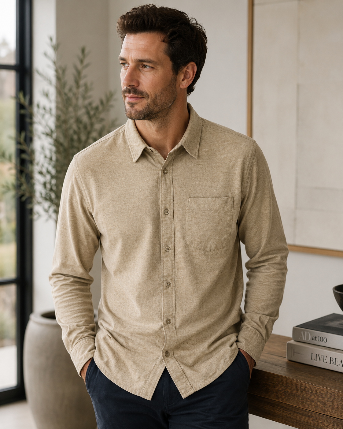 Fairbanks Chamois Button Up - Toasted Chestnut