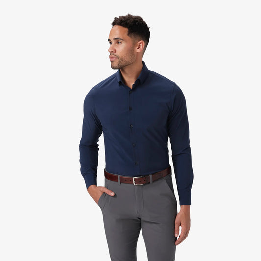 Leeward  Dress Shirt - Navy Solid
