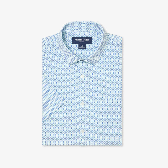 Leeward Short Sleeve - Skyline Blue Multi Diamond