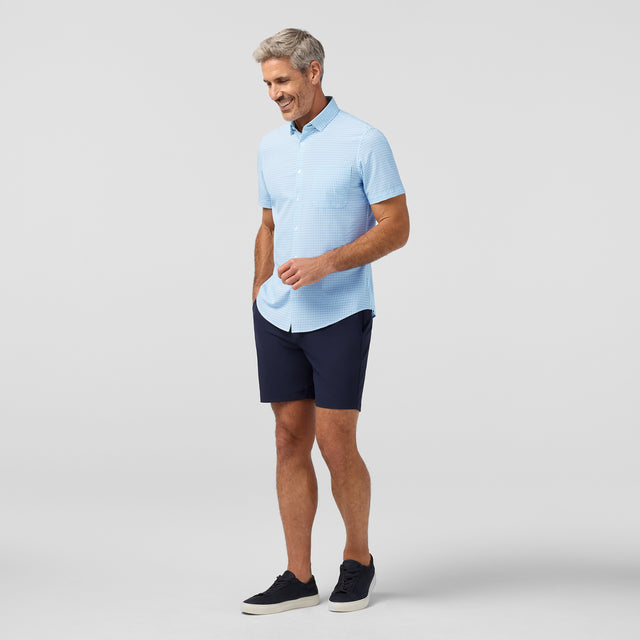 Leeward Short Sleeve - Skyline Blue Multi Diamond