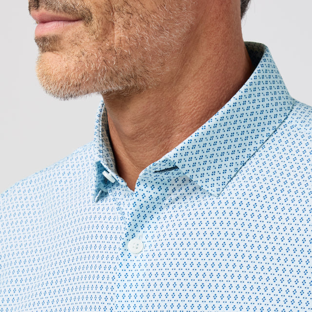 Leeward Short Sleeve - Skyline Blue Multi Diamond