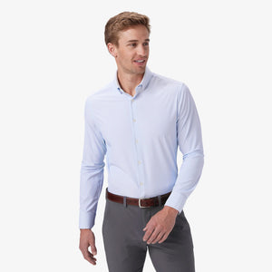 Leeward  Dress Shirt - Sky Pinstripe