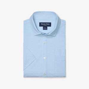 Leeward Short Sleeve - Light Blue Pressed Diamond