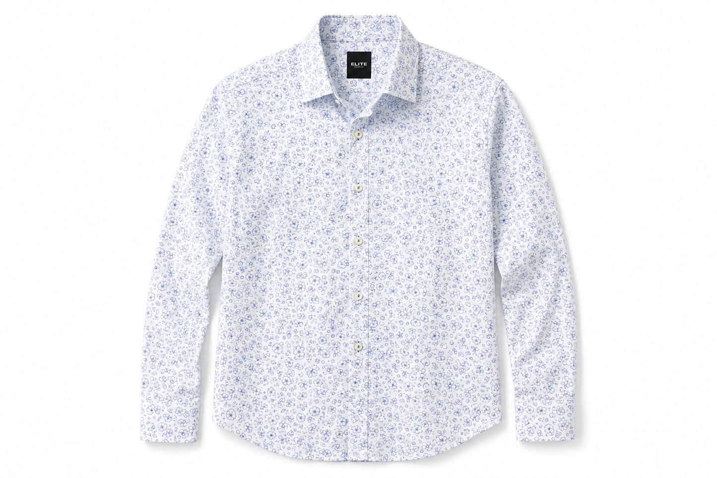 Serica Elite - White/Blue Floral