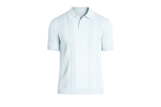 Sweater Knit Polo -  Aqua