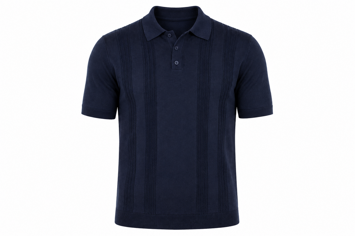 Sweater Knit Polo - Navy
