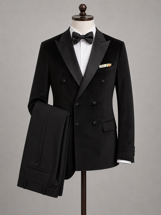 Grosvendor Peak Tux Jacket -Pitch Black Velvet