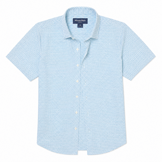 Leeward Short Sleeve - Skyline Blue Multi Diamond