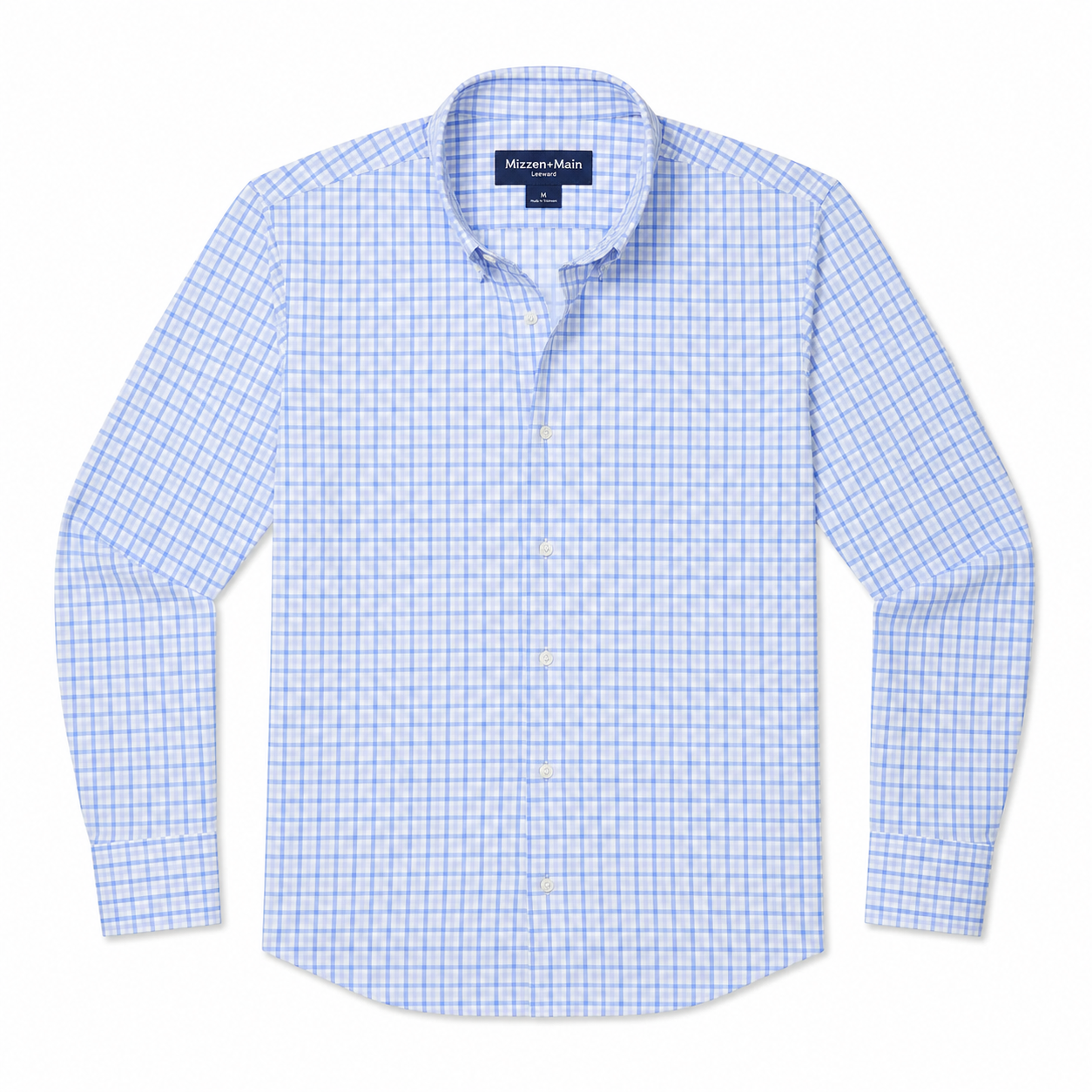 Leeward  Dress Shirt - Skyline Blue Miles Plaid