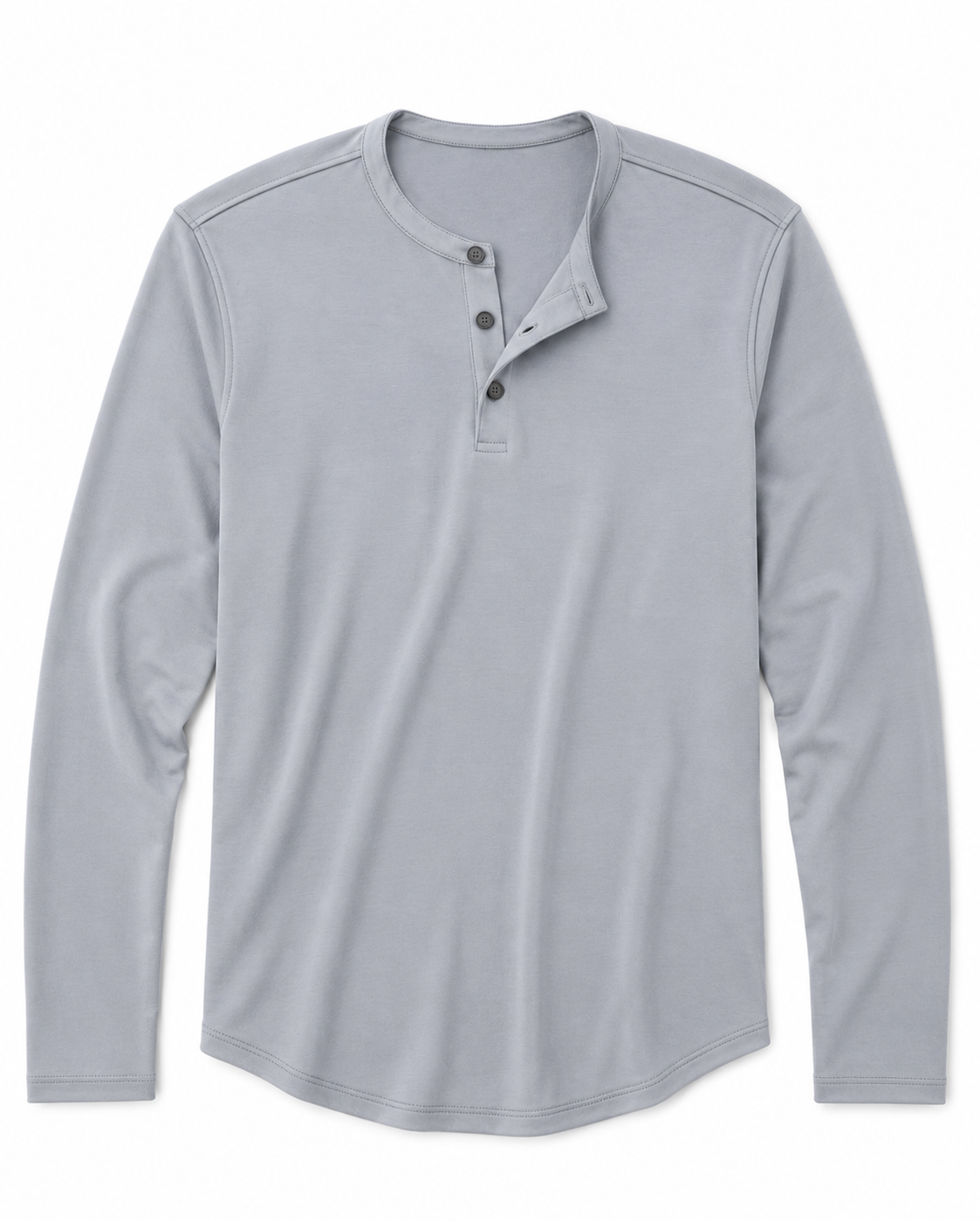 The Barakett Long-Sleeve Henley - Monument Grey