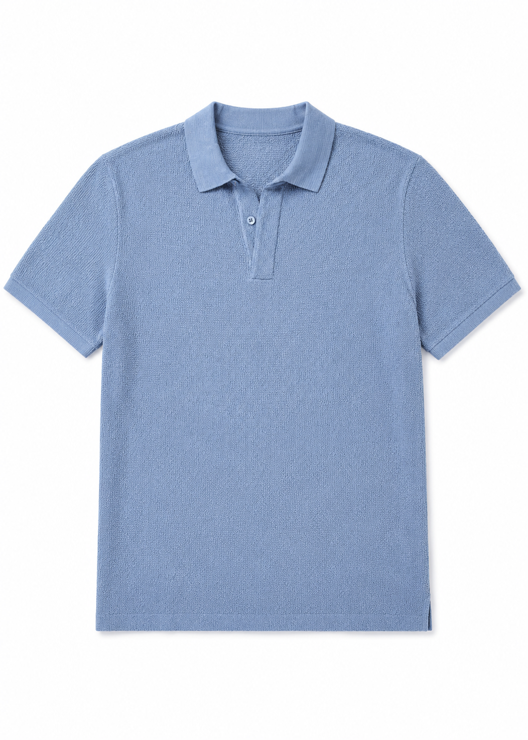Halric SS Placket Polo - Washed Blue