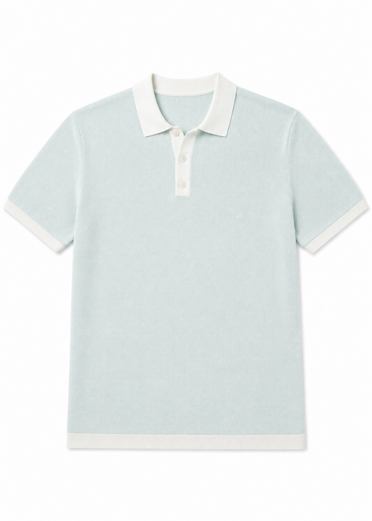 Ronric Sweater Polo - Dusty Teal