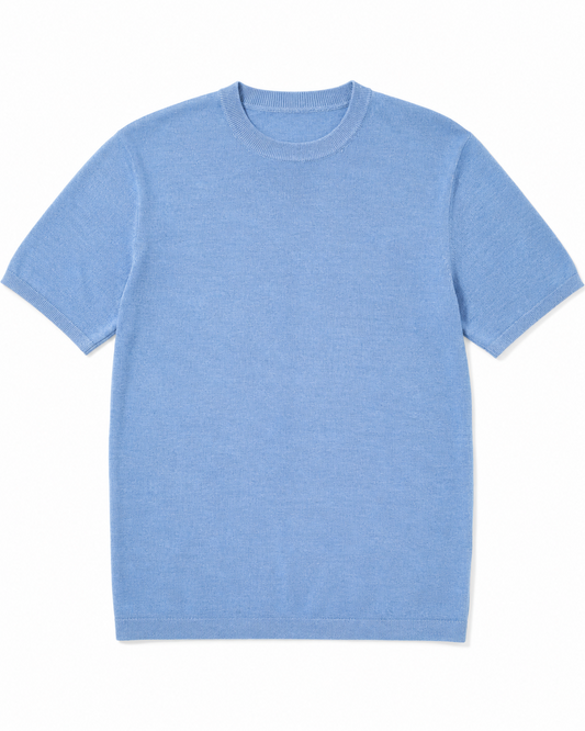 Crewneck Sweater Tee - Blue
