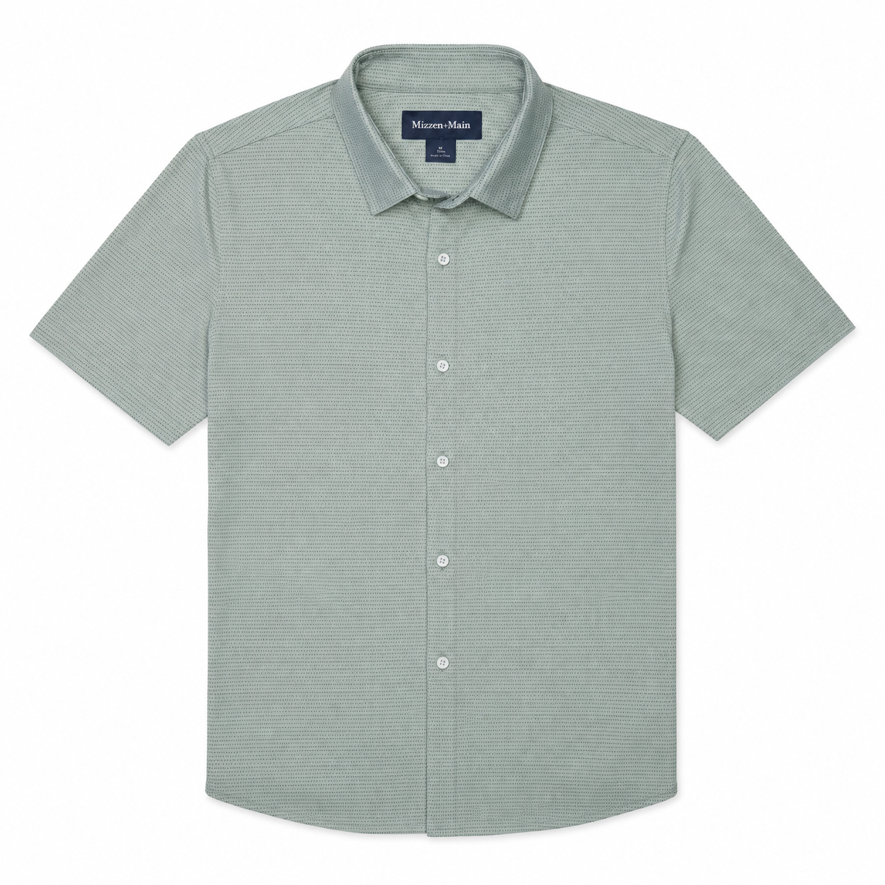 Leeward Short Sleeve - Pale Green Dot Stripe