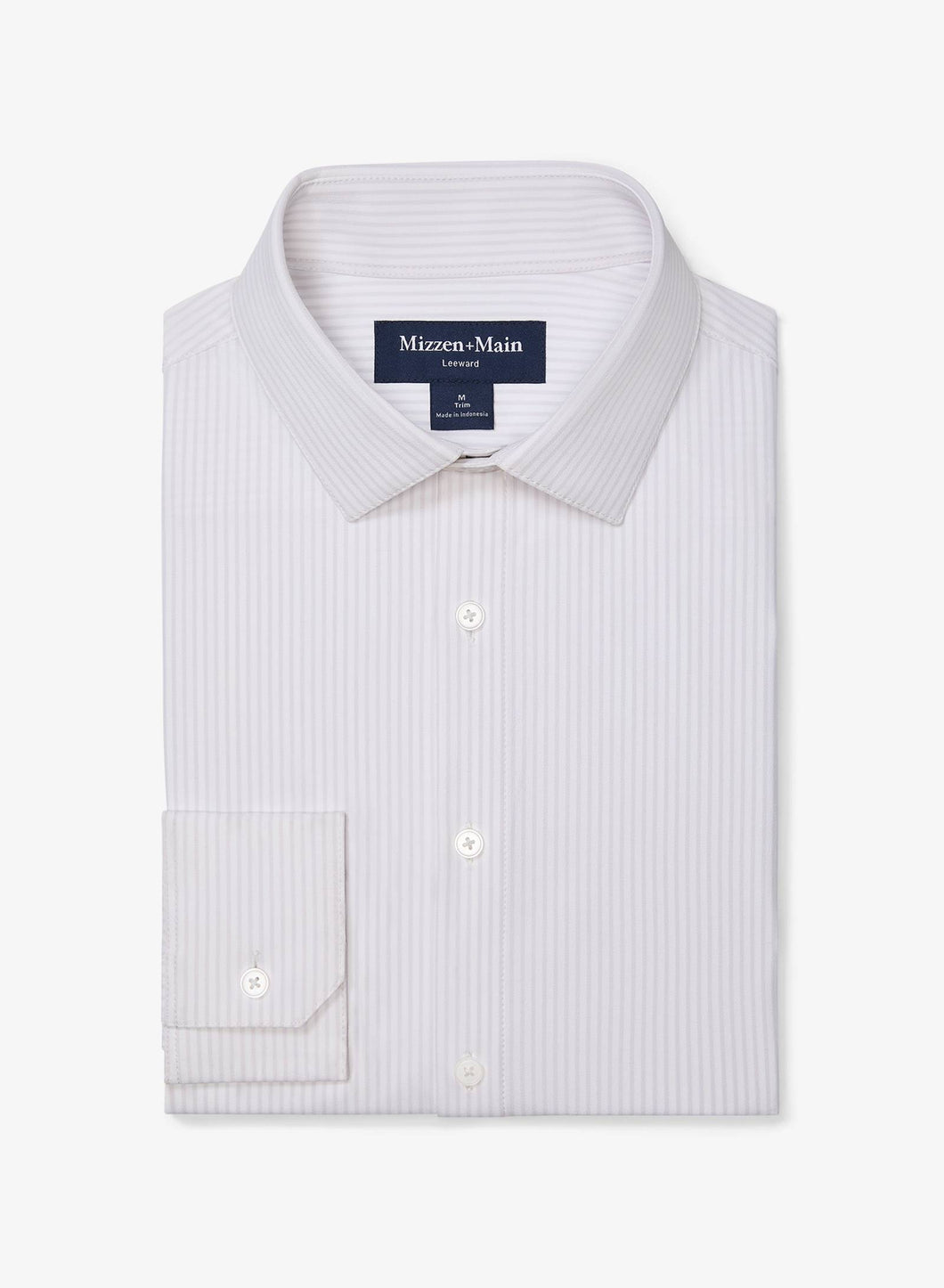 Leeward  Dress Shirt - Orchid Collin Stripe