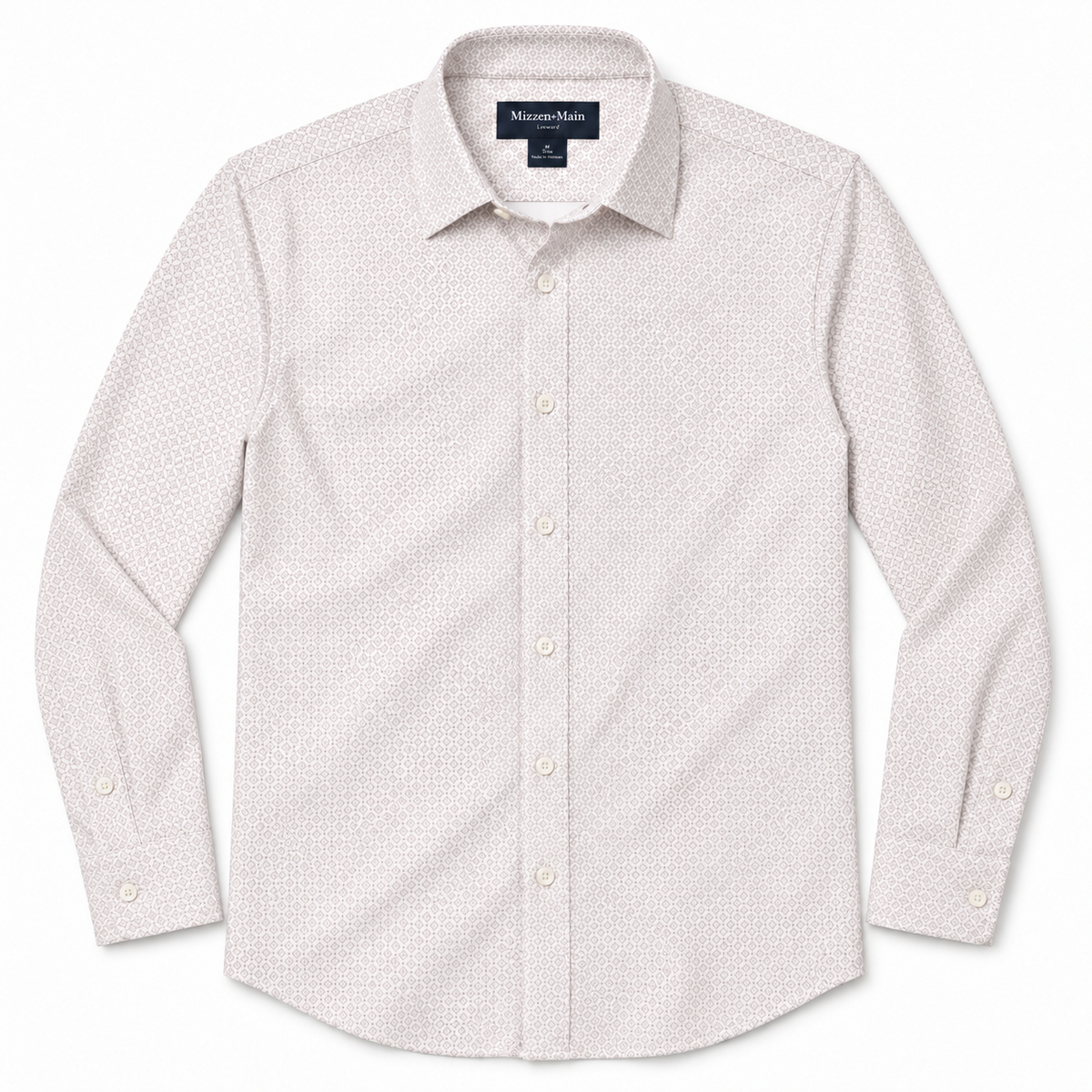 Leeward  Dress Shirt - White Circle Texture