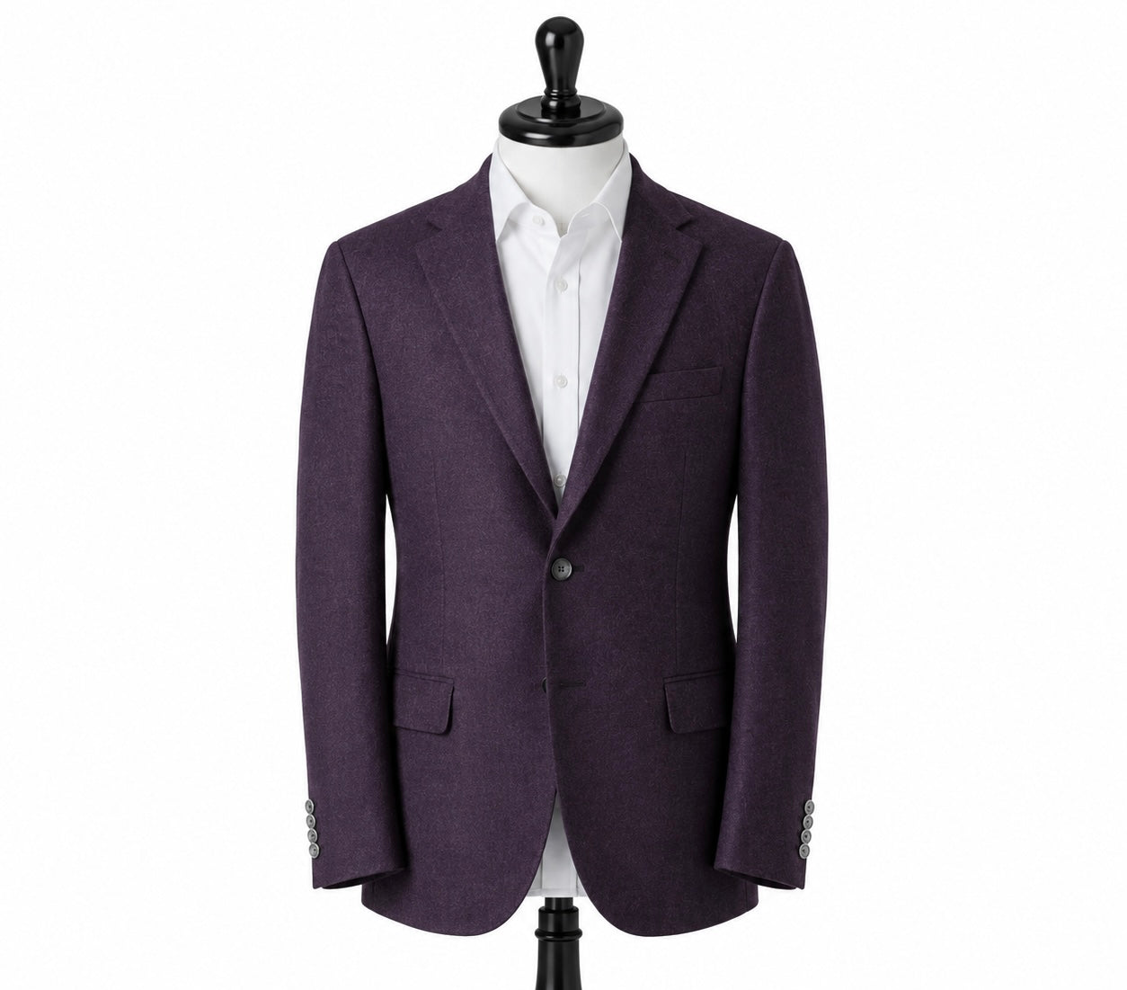 Wool/Cashmere Zignone Sport Coat - Eggplant