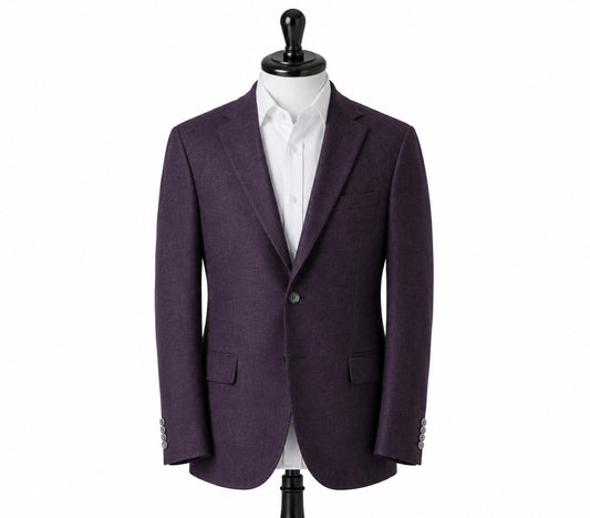 Wool/Cashmere Zignone Sport Coat - Eggplant