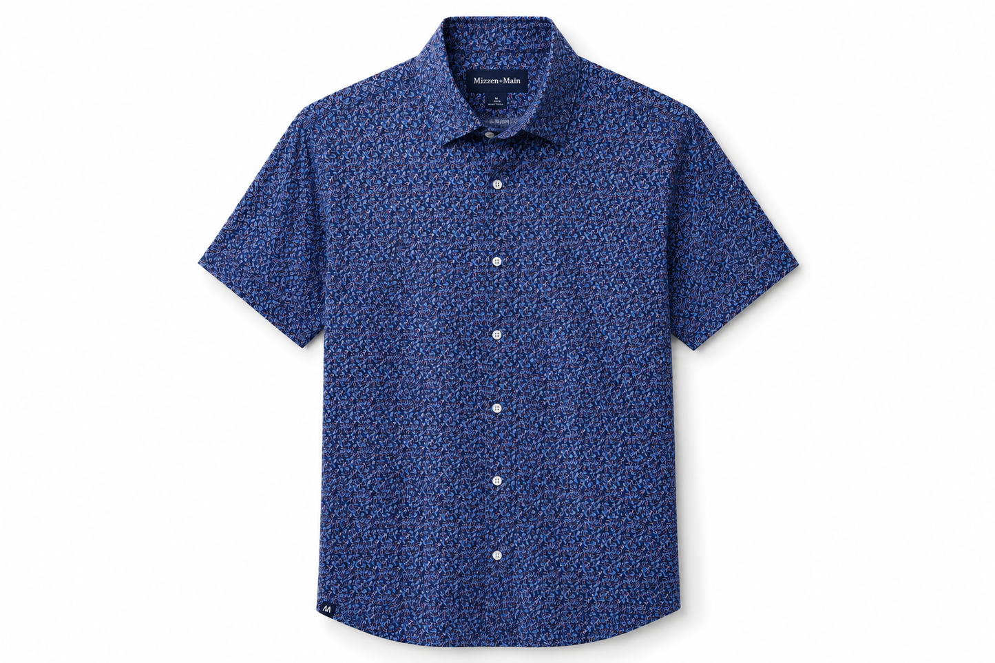 Halyard Short Sleeve - Midnight Navy Variegated Leaf