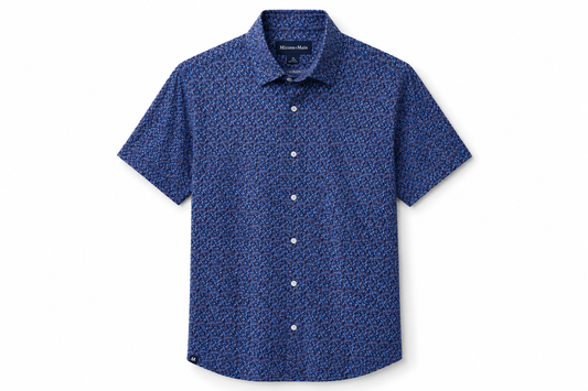 Halyard Short Sleeve - Midnight Navy Variegated Leaf