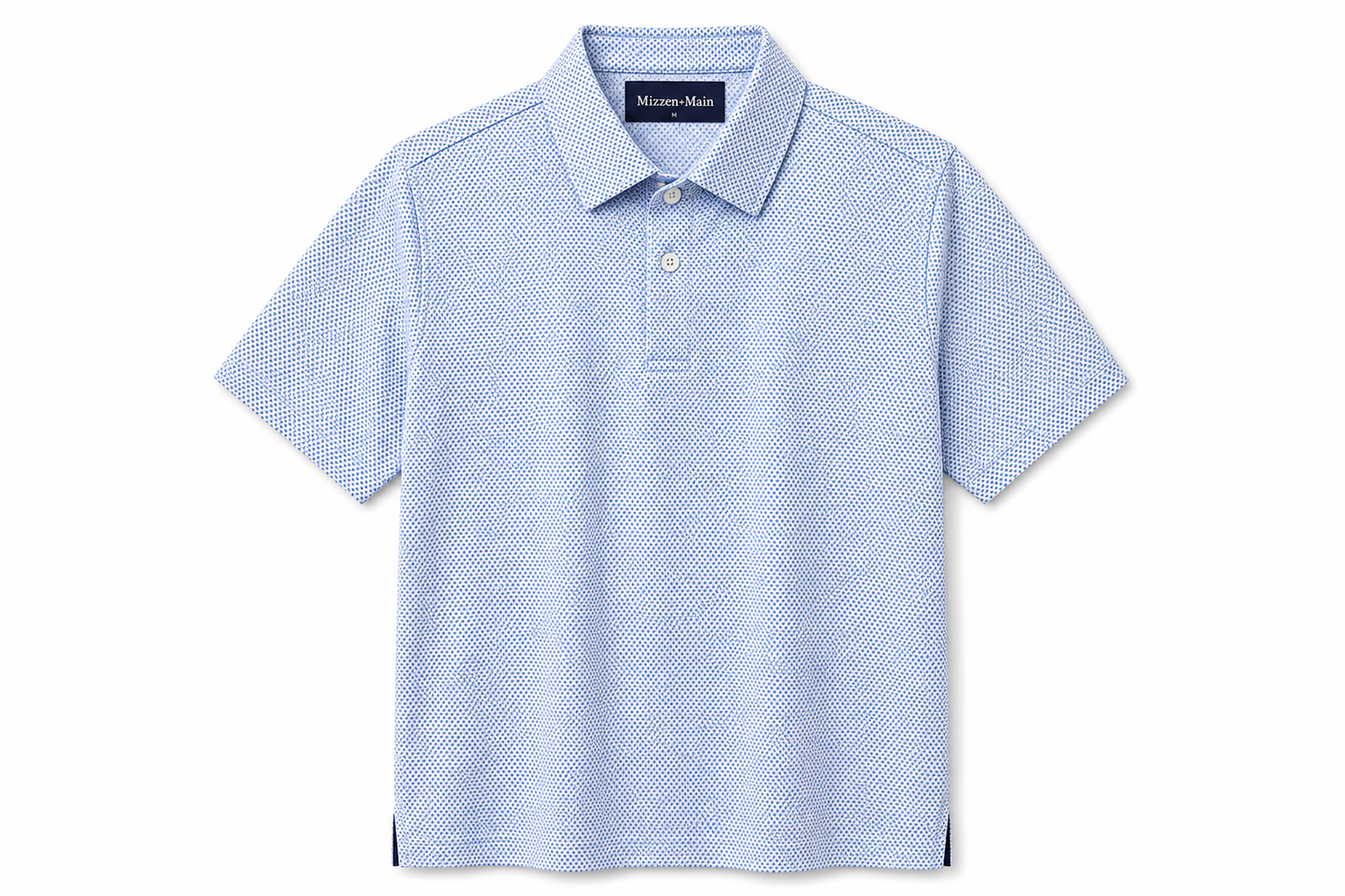 Halyard Short Sleeve Polo - Skyline Blue Tight Diamond