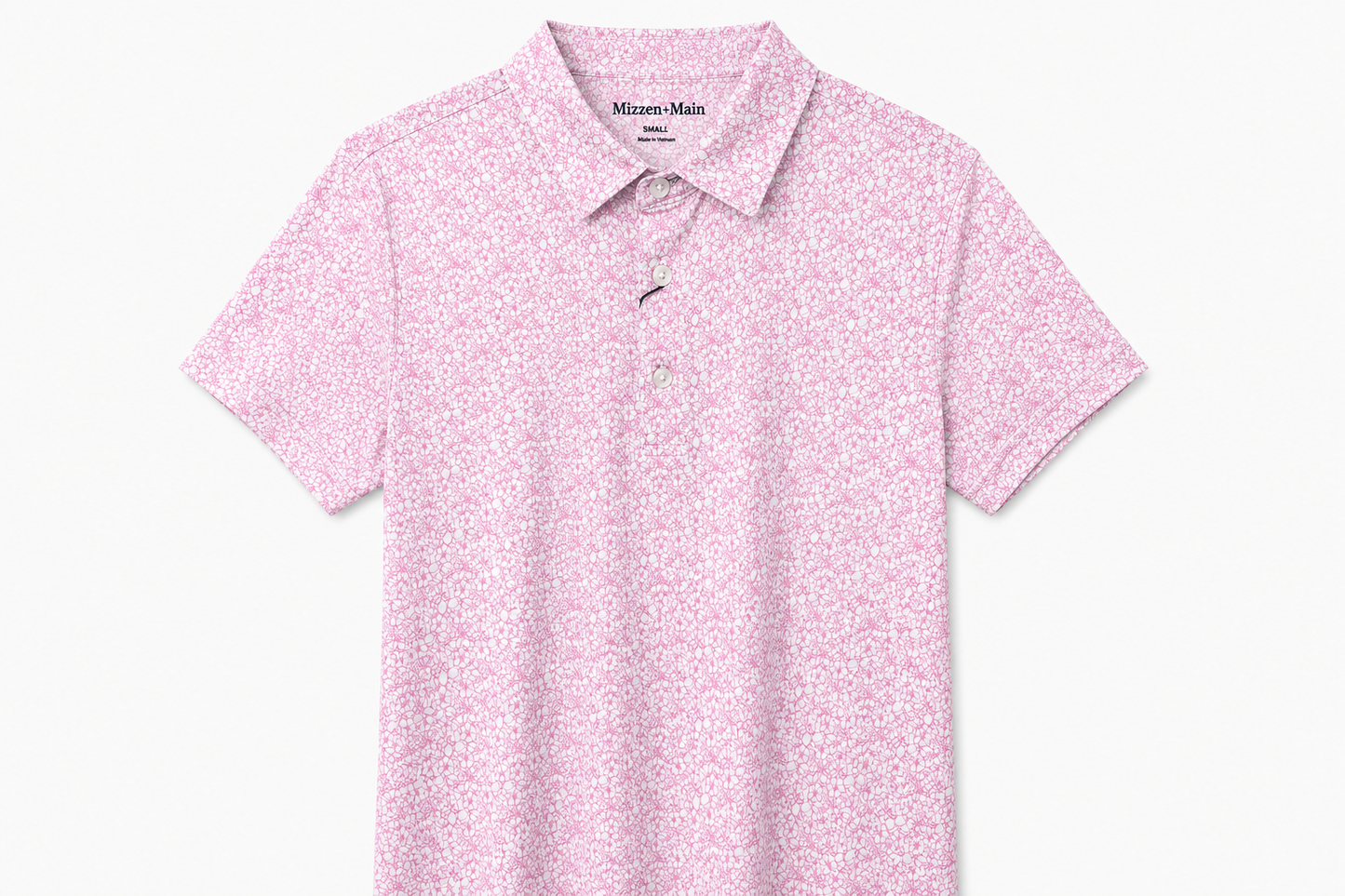 Versa Polo - Pink Azaleas Outline