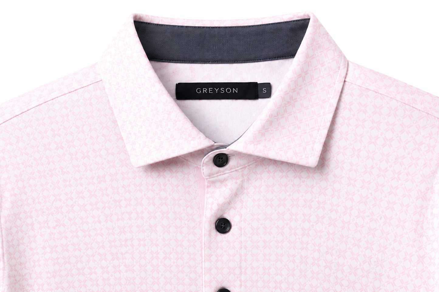 Ghost Thistle Short Sleeve Polo - Pink Sky