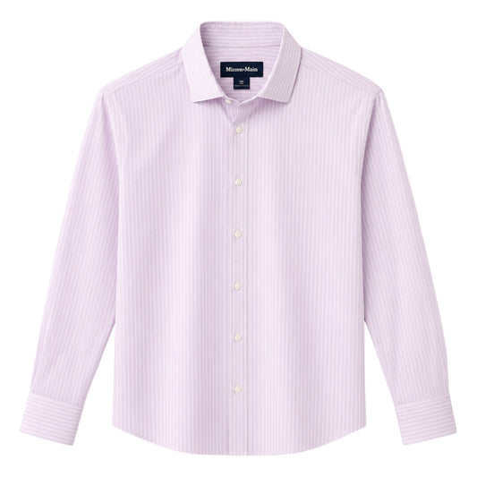 Hilton Dress Shirt - Lavender Chalk Stripe