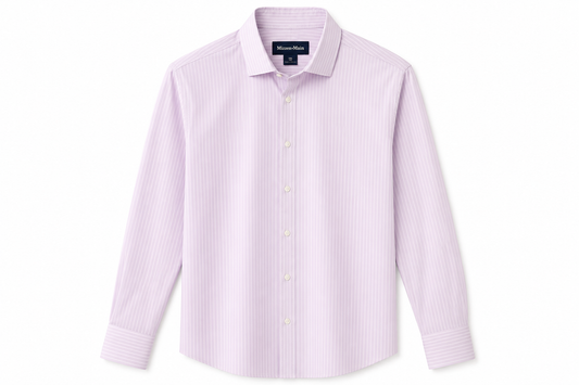 Hilton Dress Shirt - Lavender Chalk Stripe