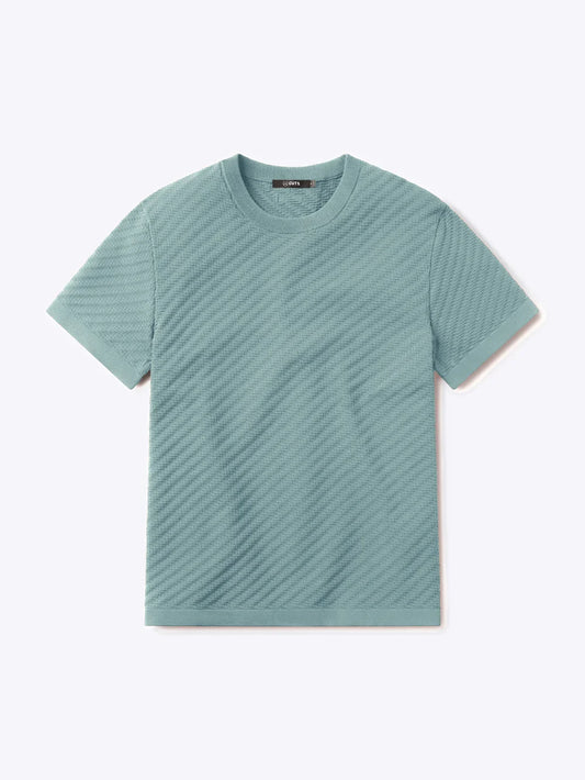 Riviera Texture Tee - Sterling Blue