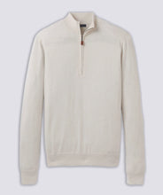 Load image into Gallery viewer, Italian Merino Quarter-Zip Sweater - Antique White
