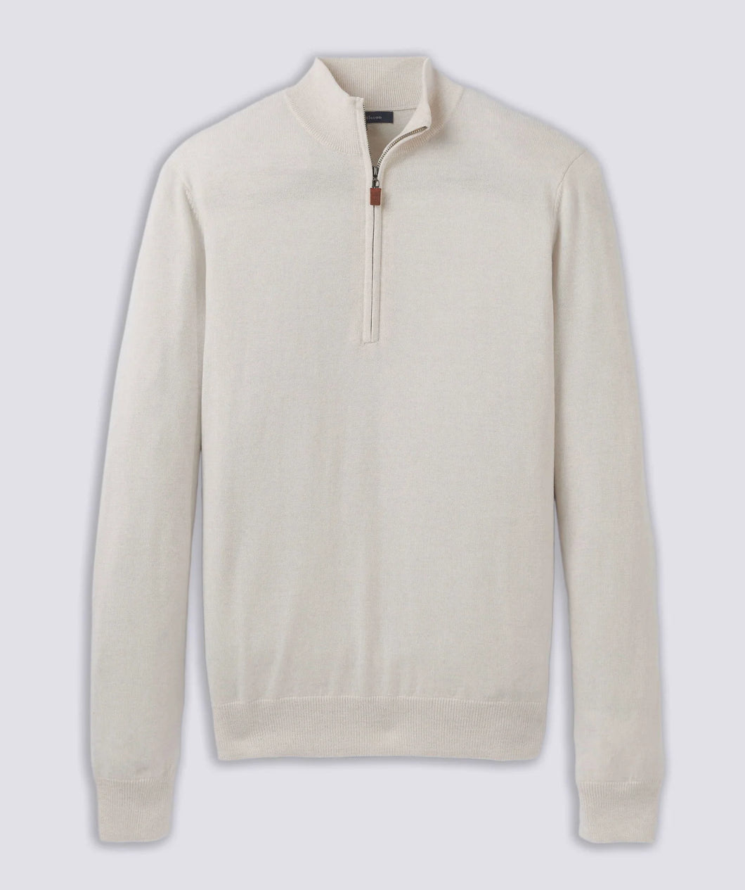 Italian Merino Quarter-Zip Sweater - Antique White