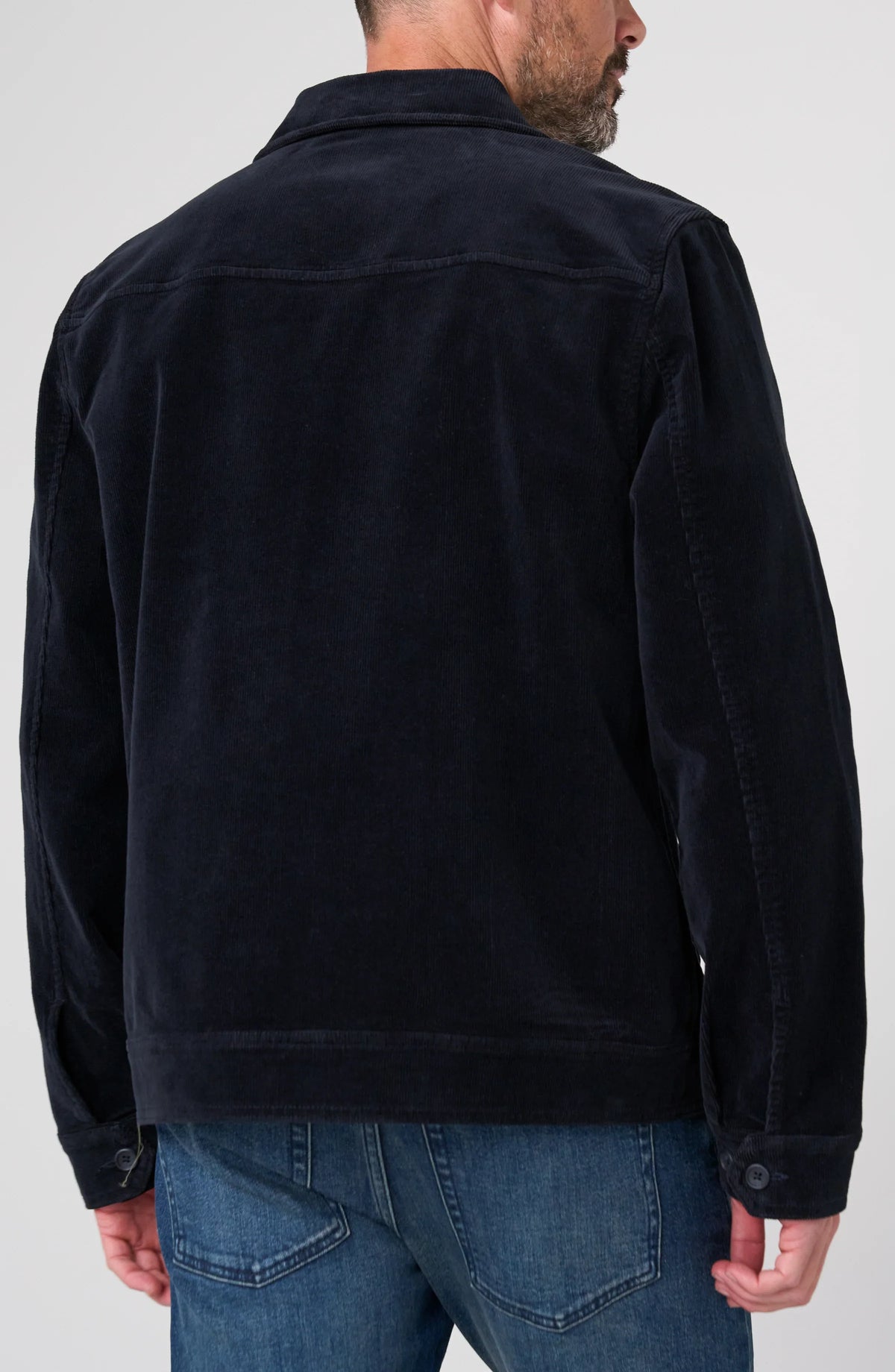 2-way Zip Corduroy Jacket - Dark navy