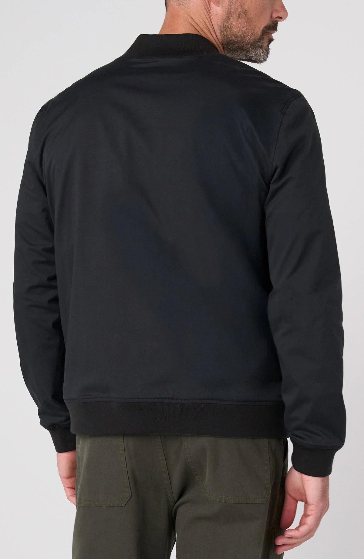 Reversible Bomber Jacket - Black and Olive