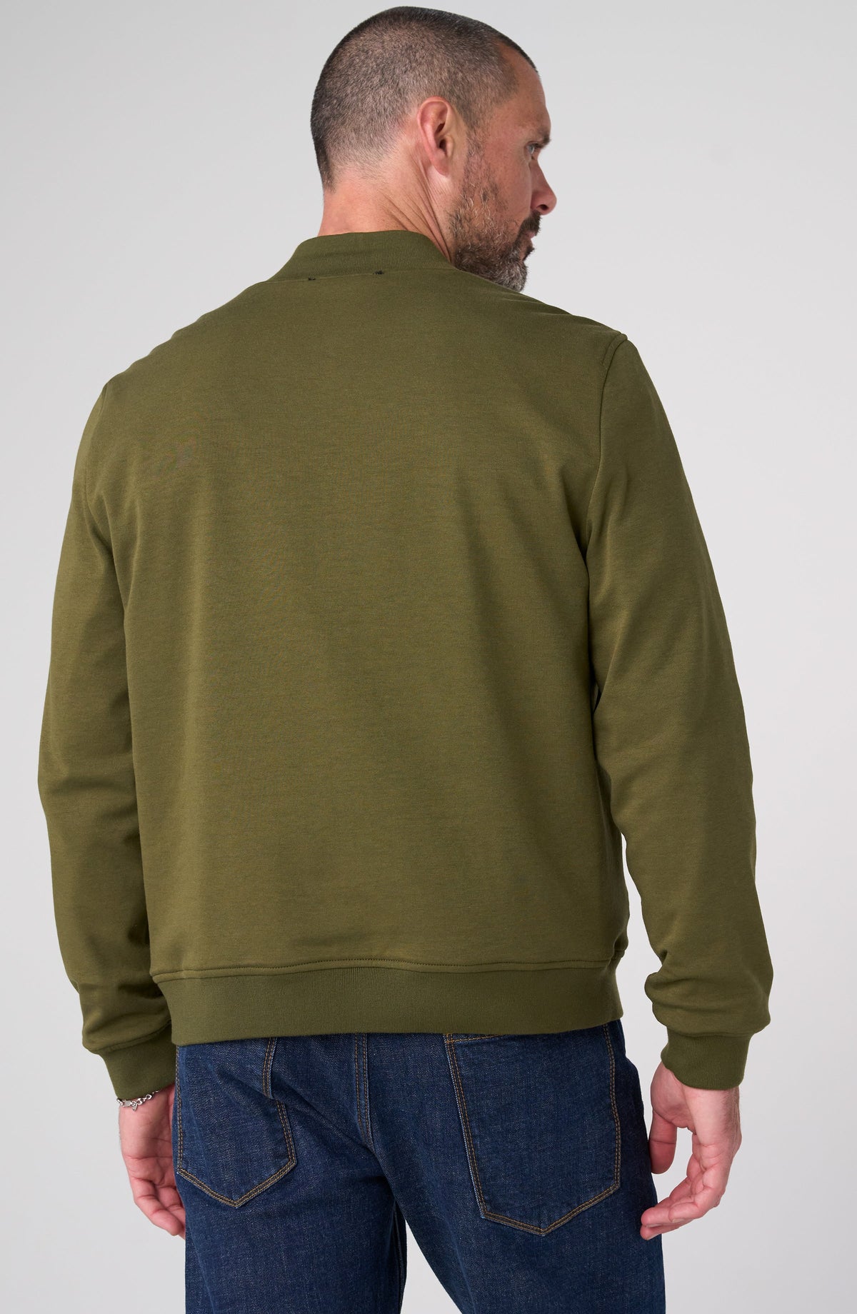 Reversible Bomber Jacket - Black and Olive