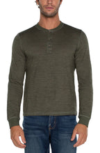 Load image into Gallery viewer, Long Sleeve Henley -Olive
