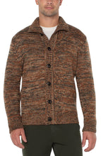 Load image into Gallery viewer, Buttom Cardigan Sweater - Bottle Green Rust Multi
