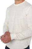 Load image into Gallery viewer, Waffle Long Sleeve Crew Neck - Cream
