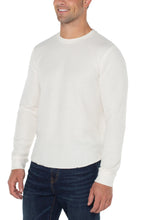 Load image into Gallery viewer, Waffle Long Sleeve Crew Neck - Cream
